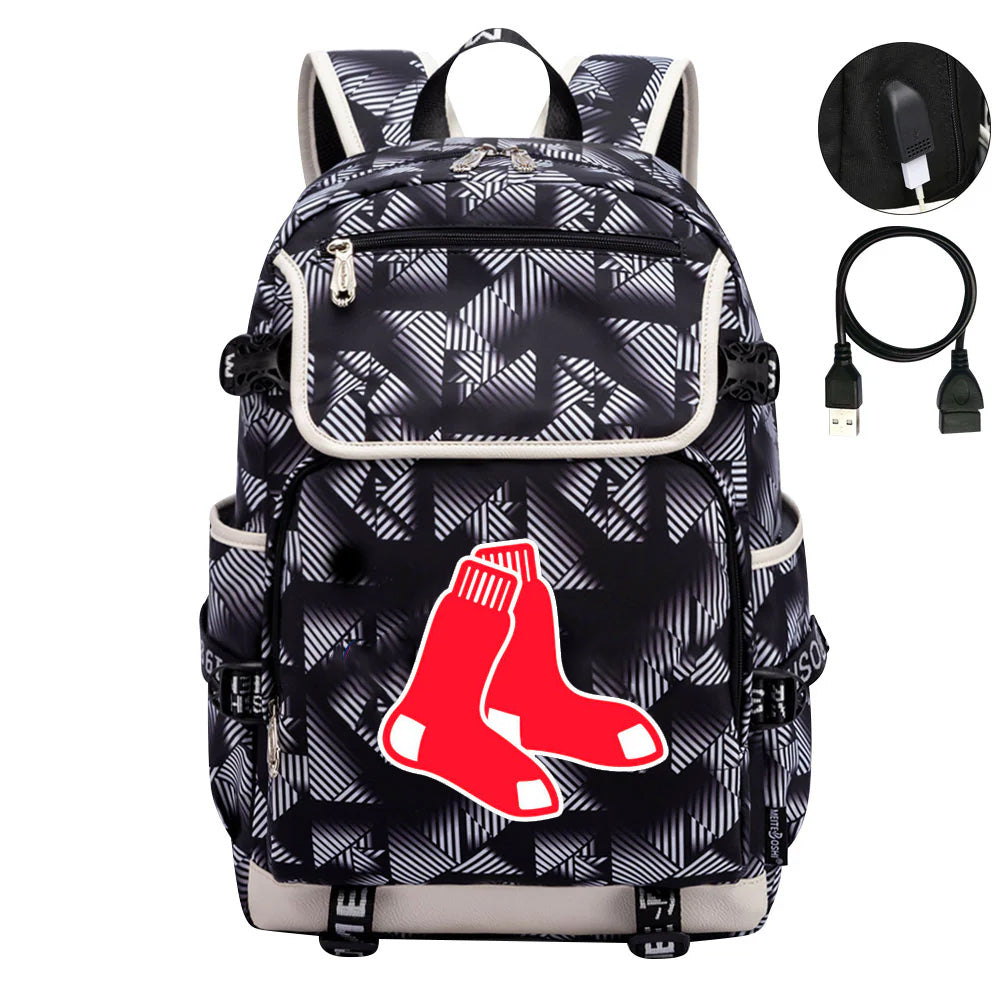 Boston Red Sox Backpack School Notebook Travel Bags