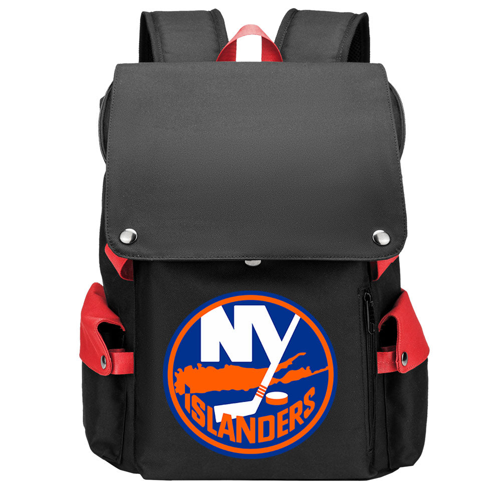New York Islanders Hockey Team School Backpack Oxford Laptop Bag