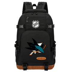 San Jose Sharks Hockey League Waterproof Backpack School Notebook Travel Bag