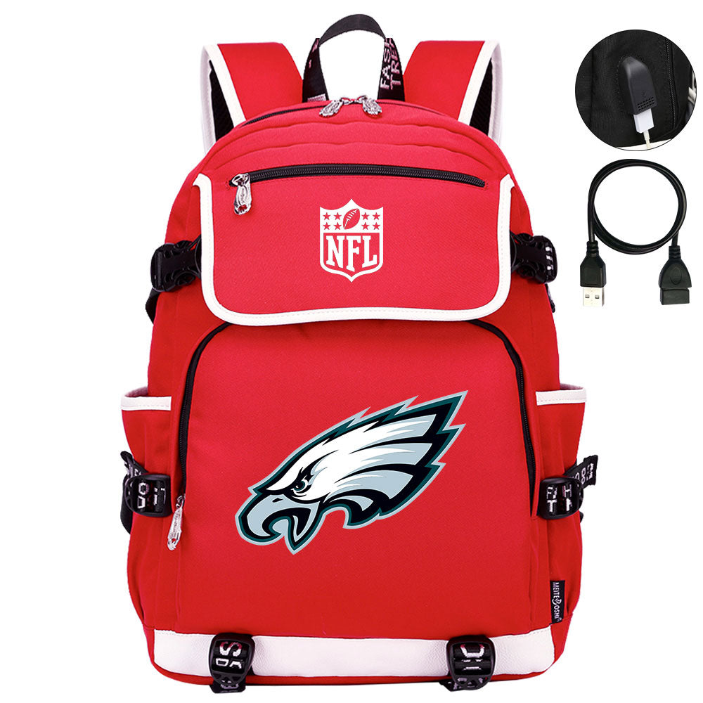 Philadelphia Eagles Football Rugby Backpack School Notebook Travel Bags