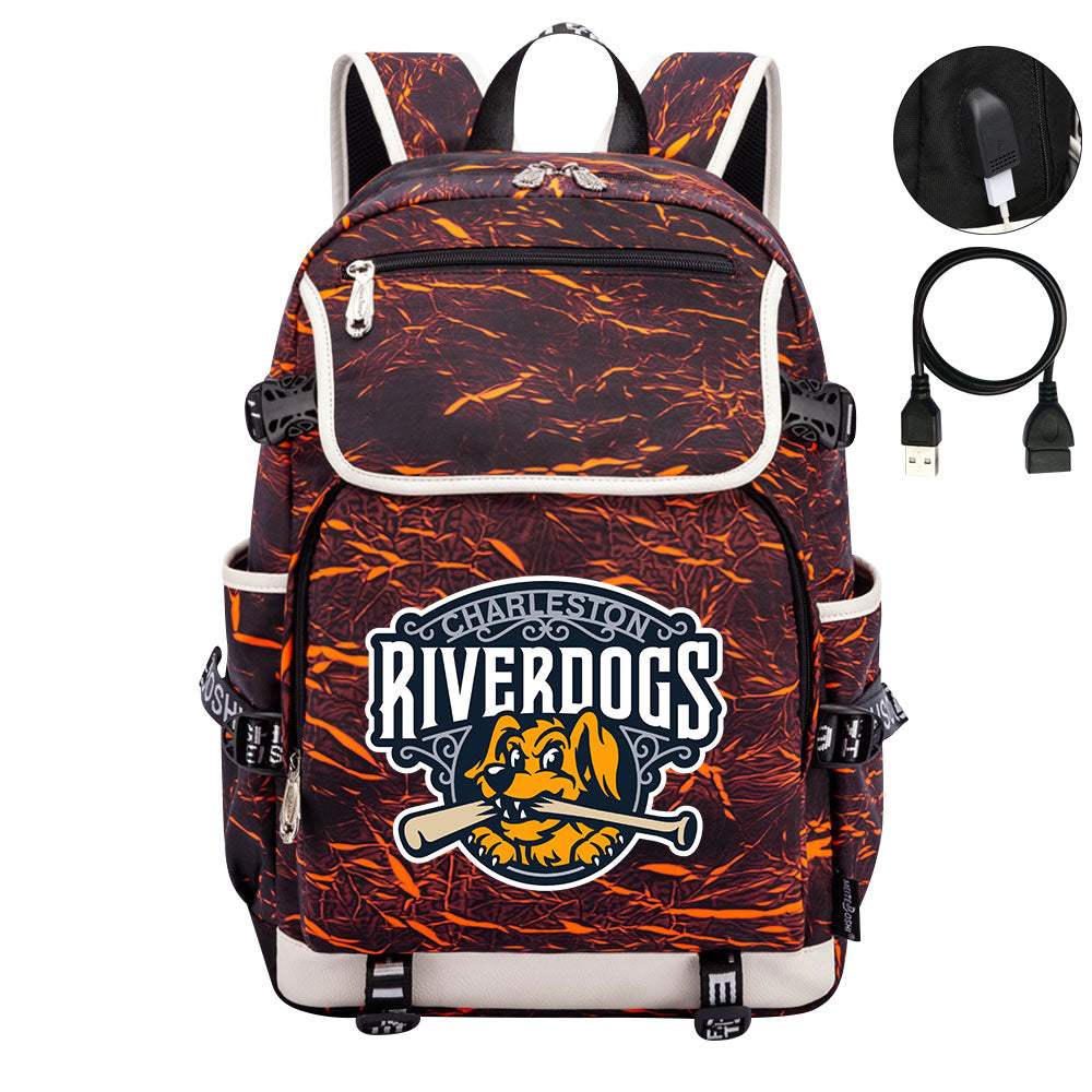 Charleston RiverDogs Backpack School Notebook Travel Bags
