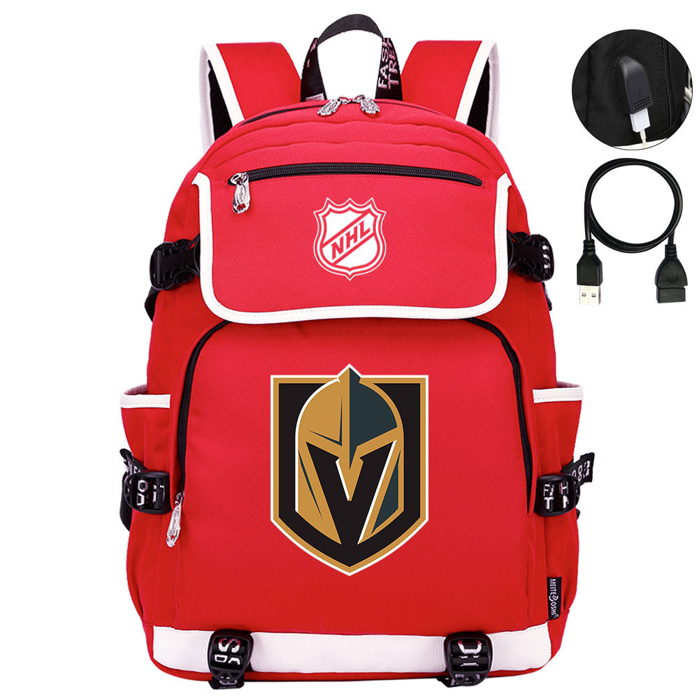 Vegas Golden Knights Hockey League Backpack School Notebook Travel Bag