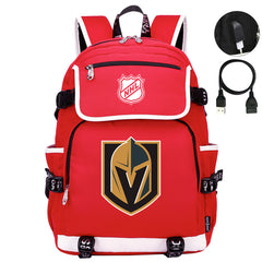 Vegas Golden Knights Hockey League Backpack School Notebook Travel Bag