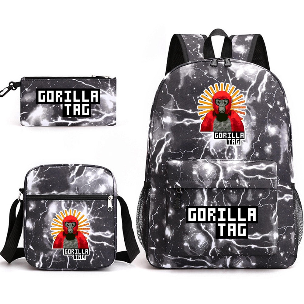 Gorilla Tag School Backpack Shoulder Bag Pencil Bags 3pcs Set