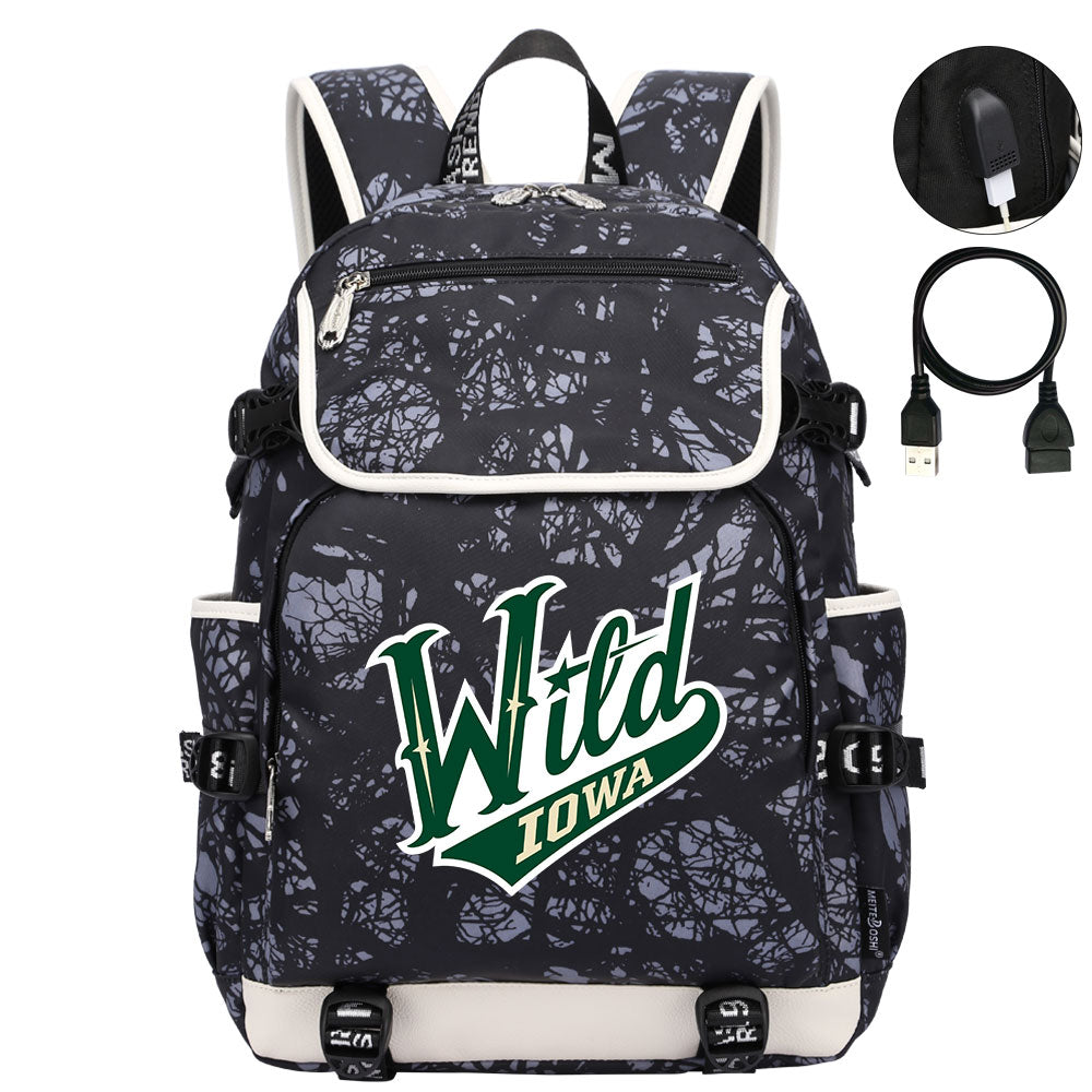 Iowa Wild Hockey League Backpack School Notebook Travel Bag