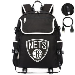 Brooklyn Nets Backpack School Notebook Travel Bags