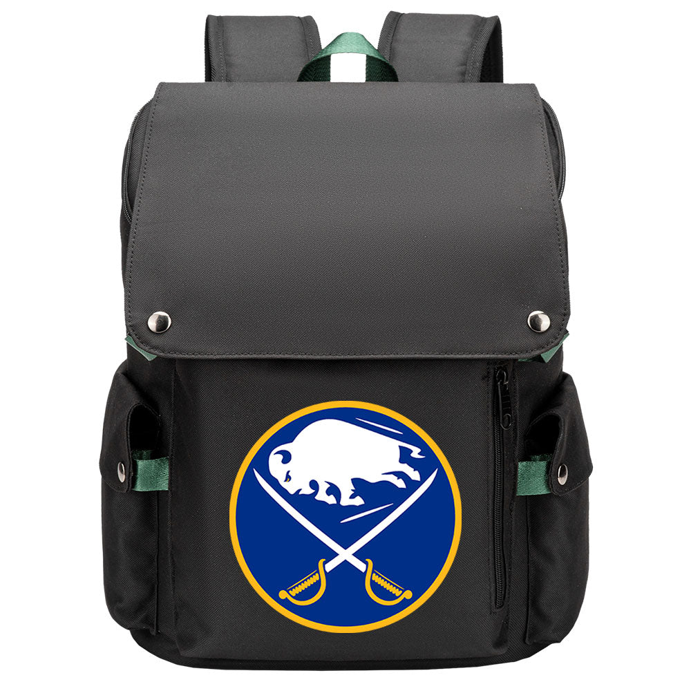 Buffalo Sabres Hockey Team School Backpack Oxford Laptop Bag