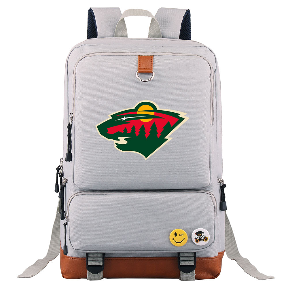 Minnesota Wild Hockey Team Proof Backpack NoteBook Laptop School Bag