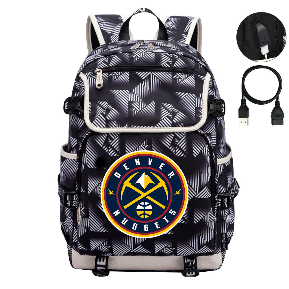 Denver Nuggets Backpack School Notebook Travel Bags
