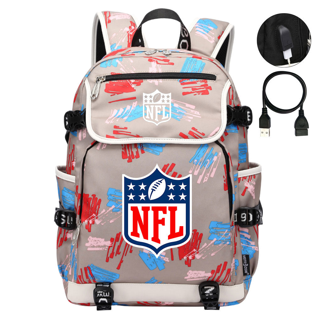 Football Team Rugby Backpack School Notebook Travel Bag