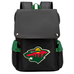 Minnesota Wild Hockey Team School Backpack Oxford Laptop Bag
