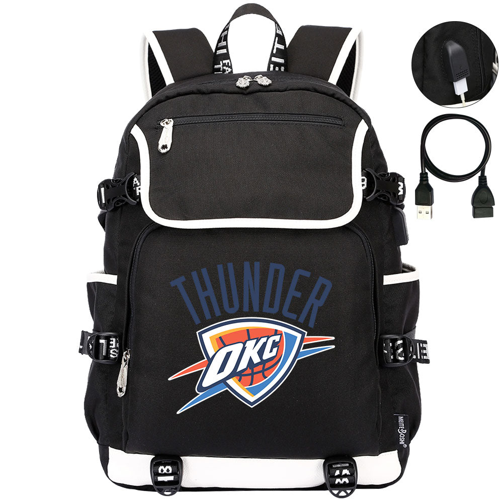Oklahoma City Thunder Backpack School Notebook Travel Bags