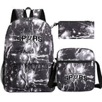 San Antonio Spurs Basketball School Backpack Shoulder Bag Pencil Bags 3pcs Set