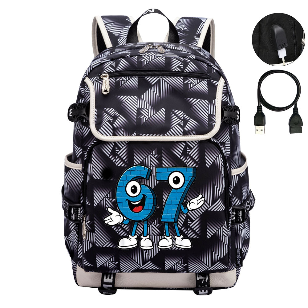 Steal a Brainrot 67 Backpack School Notebook Travel Bags