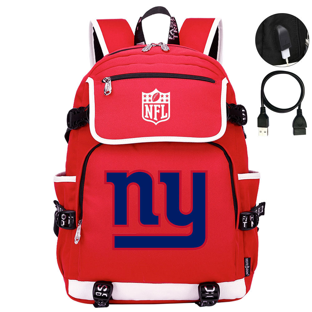 New York Giants Football Rugby Backpack School Notebook Travel Bags
