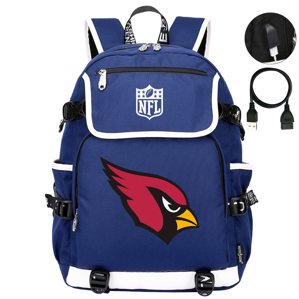 Arizona Cardinals Football Team Rugby Backpack School Notebook Travel Bag