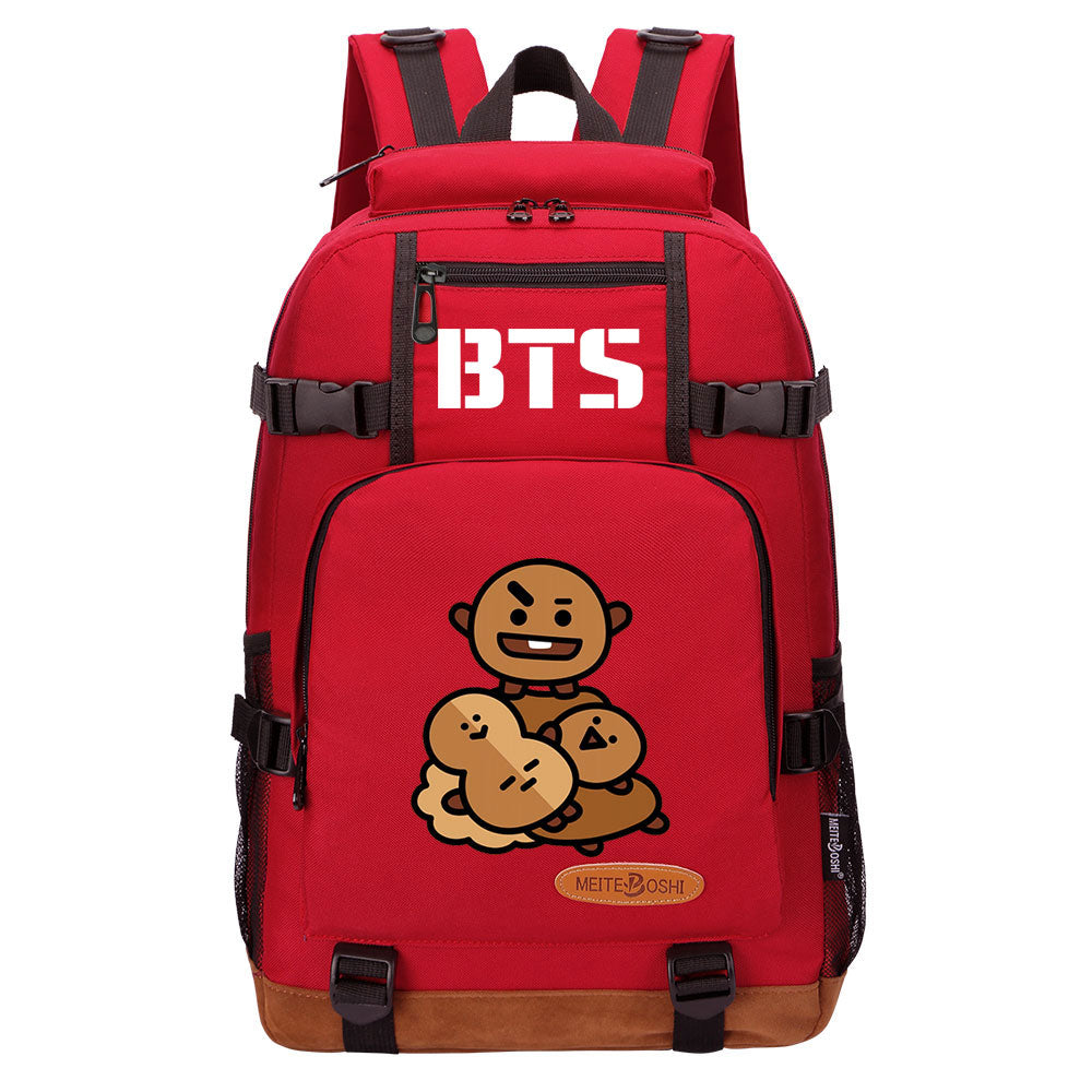 Kpop BTS Shooky Suga Waterproof Backpack School Notebook Travel Bag