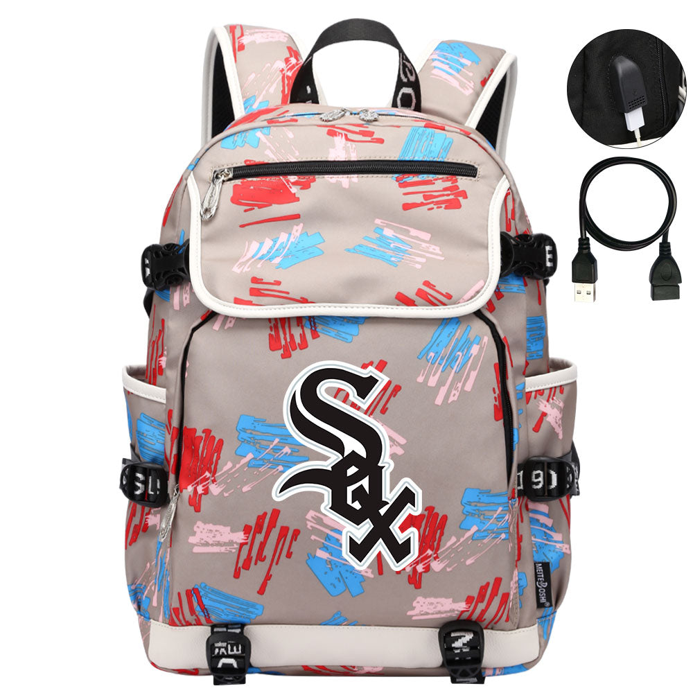 Chicago White Sox Backpack School Notebook Travel Bags