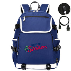 Gwinnett Stripers Backpack School Notebook Travel Bags