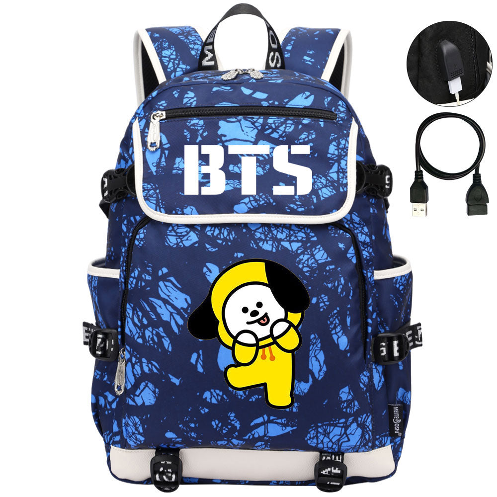 BTS Chimmy Backpack School Notebook Travel Bags