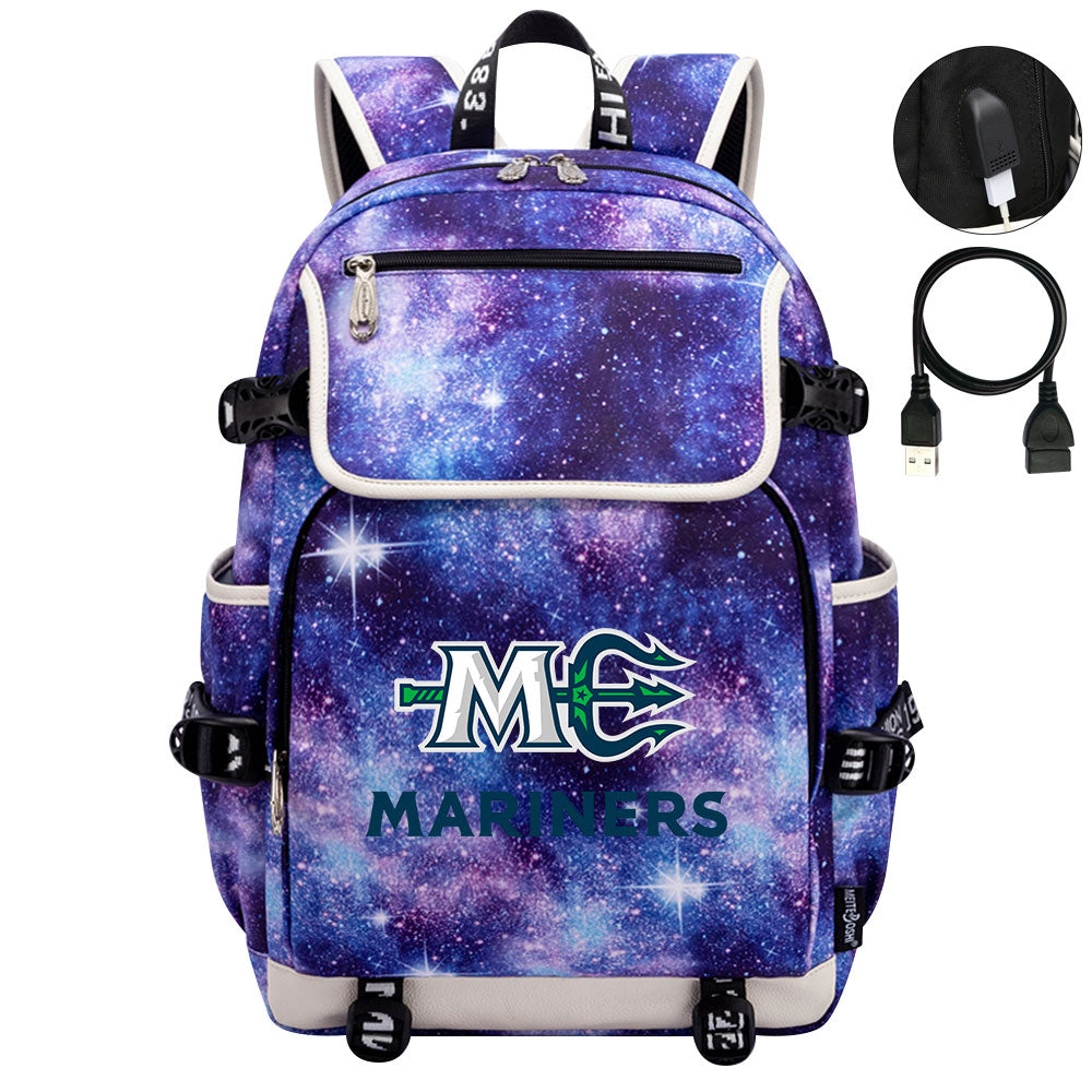 Maine Mariners Hockey League Backpack School Notebook Travel Bag