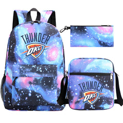 Oklahoma City Thunder Basketball School Backpack Shoulder Bag Pencil Bags 3pcs Set