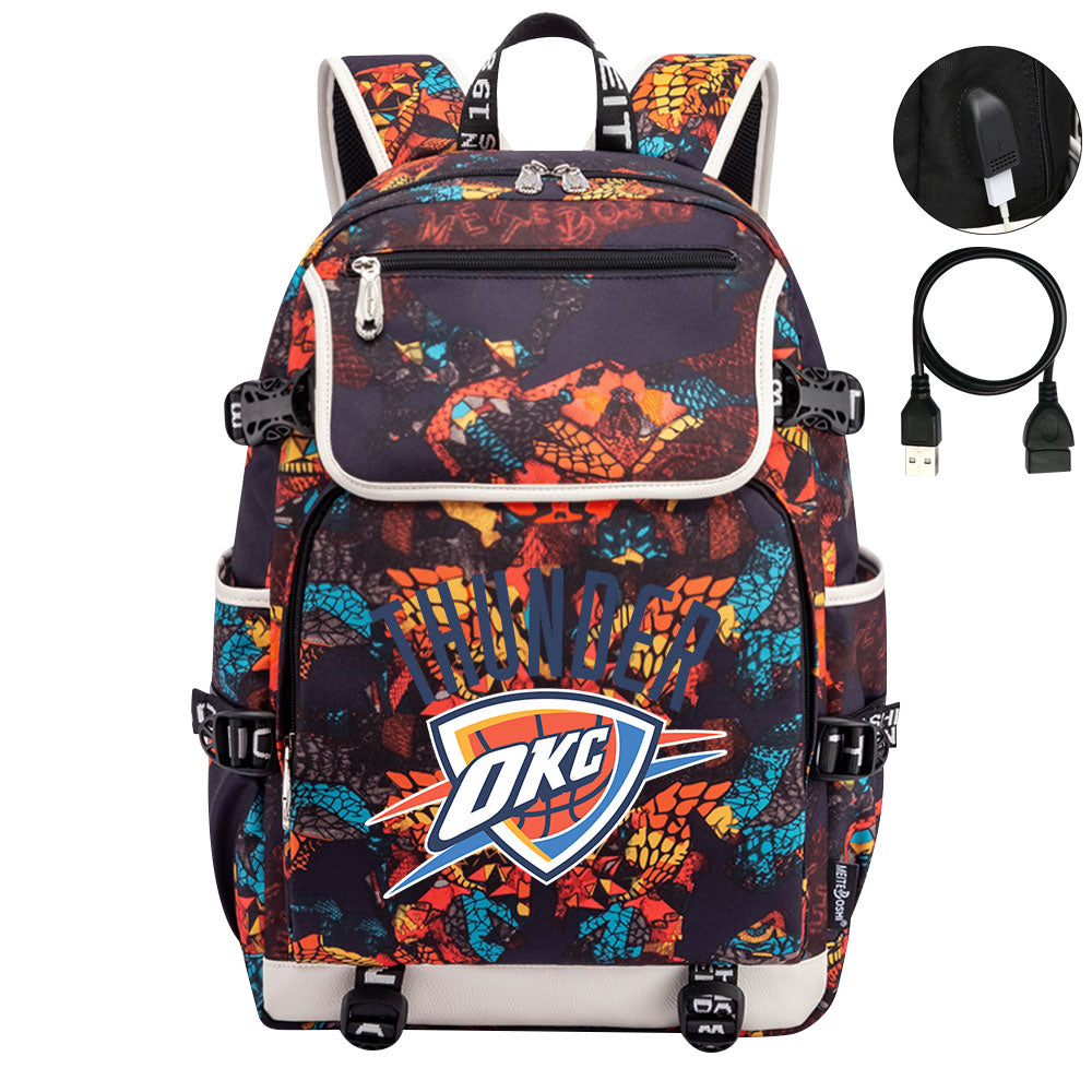 Oklahoma City Thunder Backpack School Notebook Travel Bags