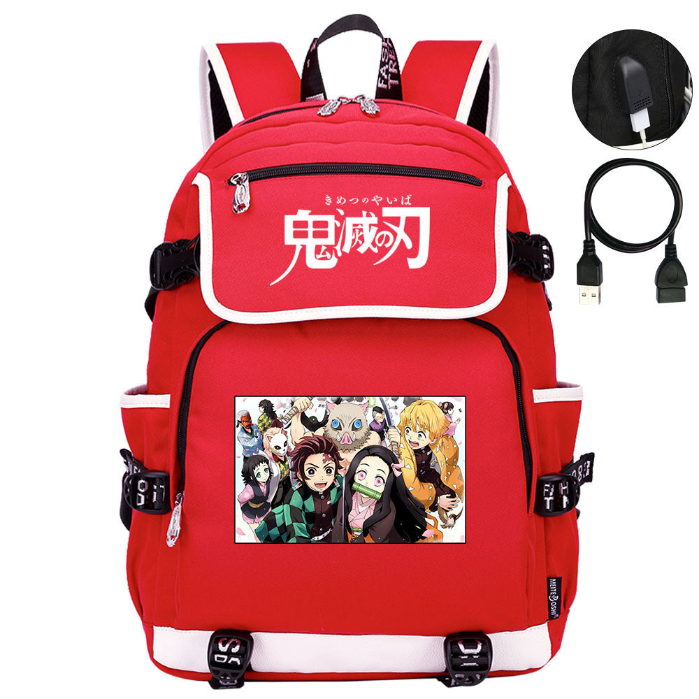 Demon Slayer Kimetsu No Yaiba Backpack School Notebook Travel Bags