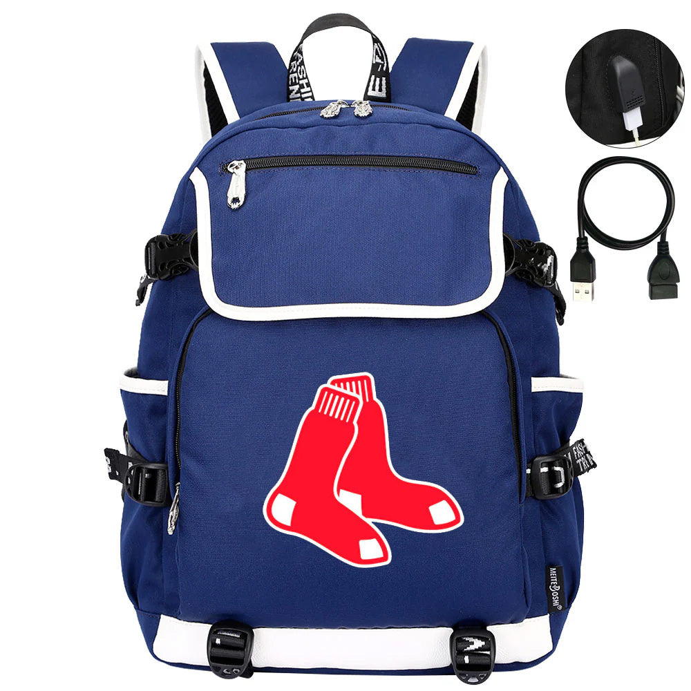 Boston Red Sox Backpack School Notebook Travel Bags