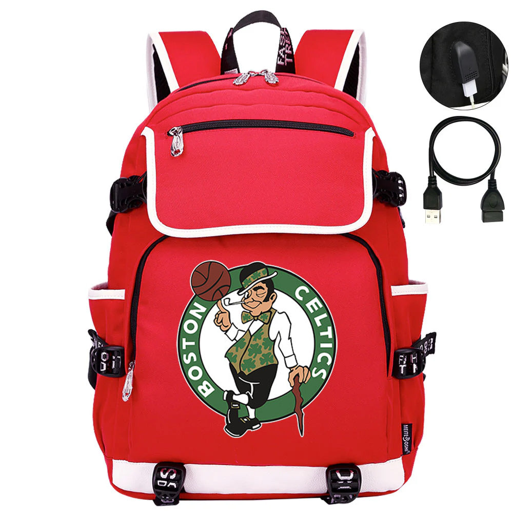 Boston Celtics Backpack School Notebook Travel Bags