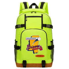 Mississippi Braves Waterproof Backpack School Notebook Travel Bag