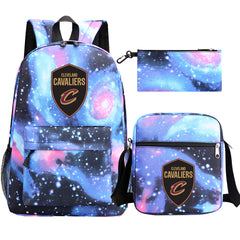 Cleveland Cavaliers Basketball School Backpack Shoulder Bag Pencil Bags 3pcs Set