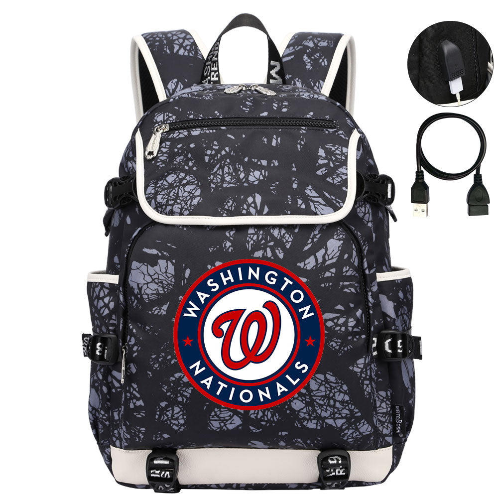 Washington Nationals Backpack School Notebook Travel Bags