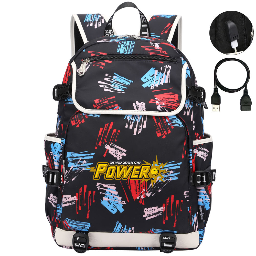 West Virginia Power Backpack School Notebook Travel Bags