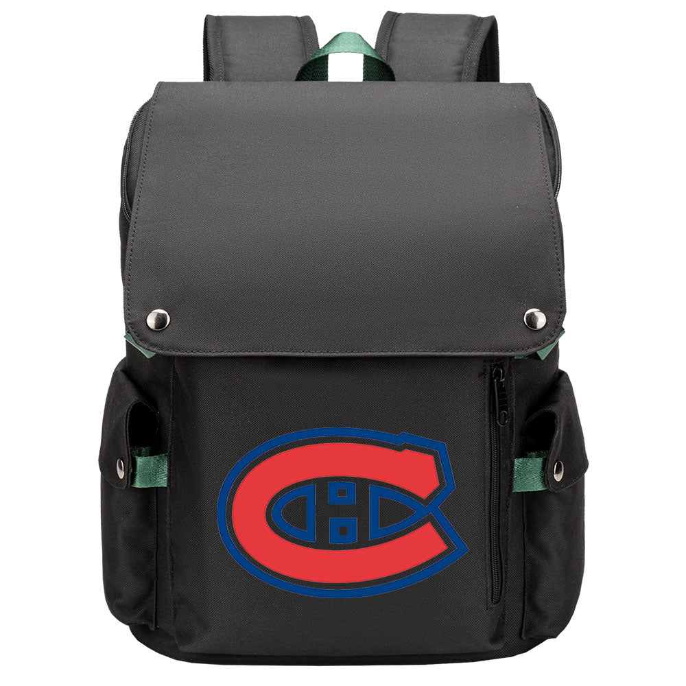 Montreal Canadiens Hockey Team School Backpack Oxford Laptop Bag