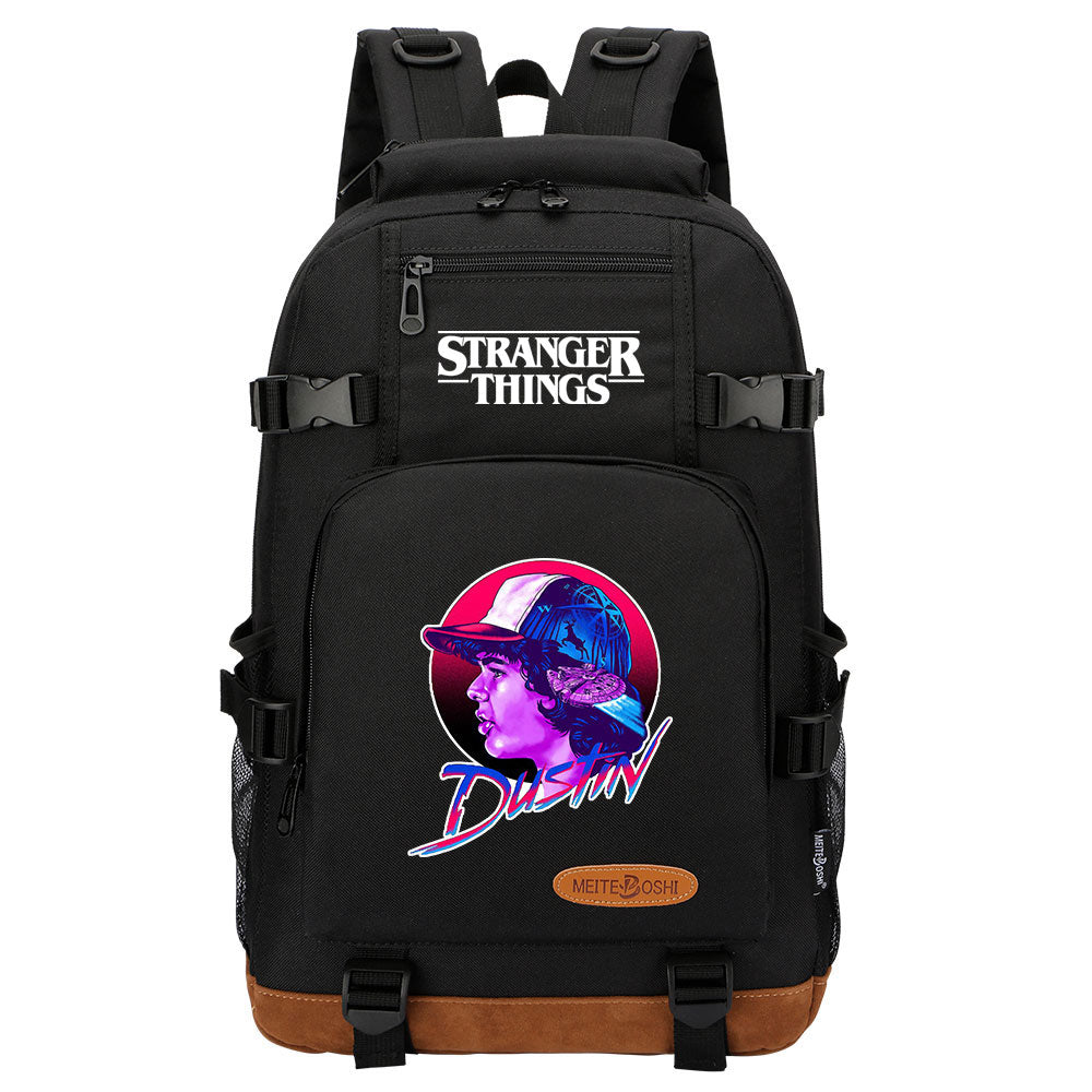 Strangers Things Dustin Henderson Waterproof Backpack School Notebook Travel Bag