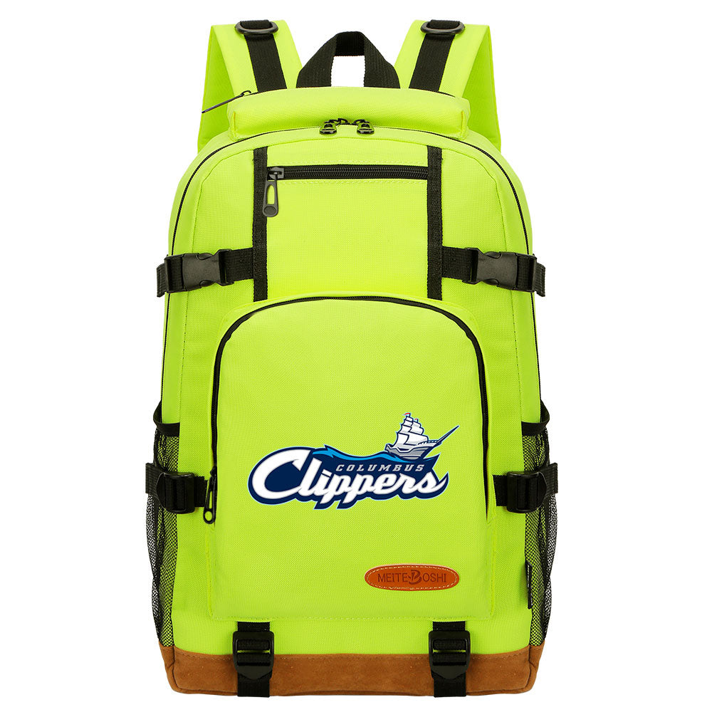 Columbus Clippers Waterproof Backpack School Notebook Travel Bag