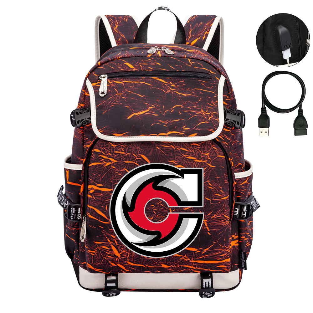 Cincinnati Cyclones Hockey League Backpack School Notebook Travel Bag
