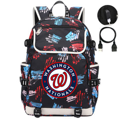 Washington Nationals Backpack School Notebook Travel Bags