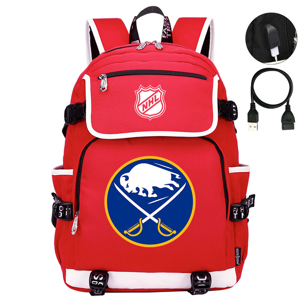 Buffalo Sabres Hockey League Backpack School Notebook Travel Bags