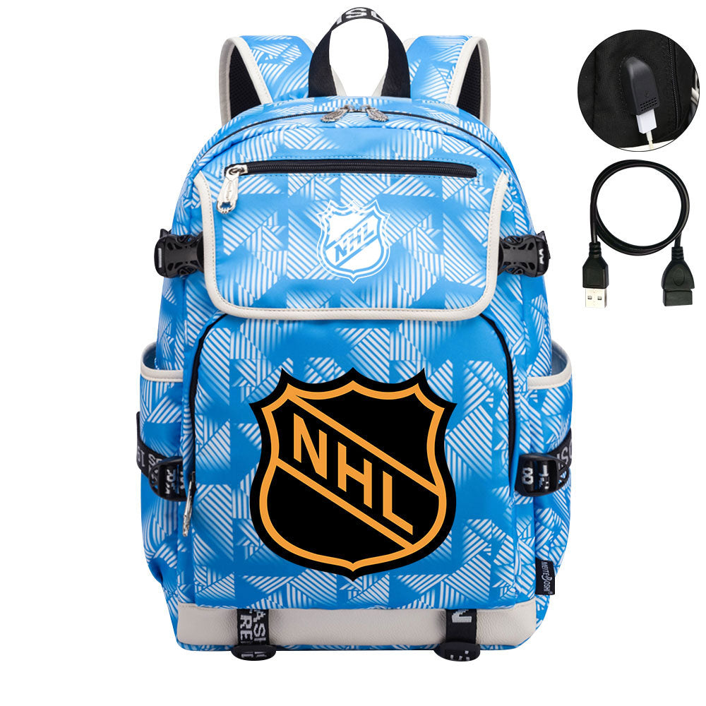 Hockey Team Backpack School Notebook Travel Bags
