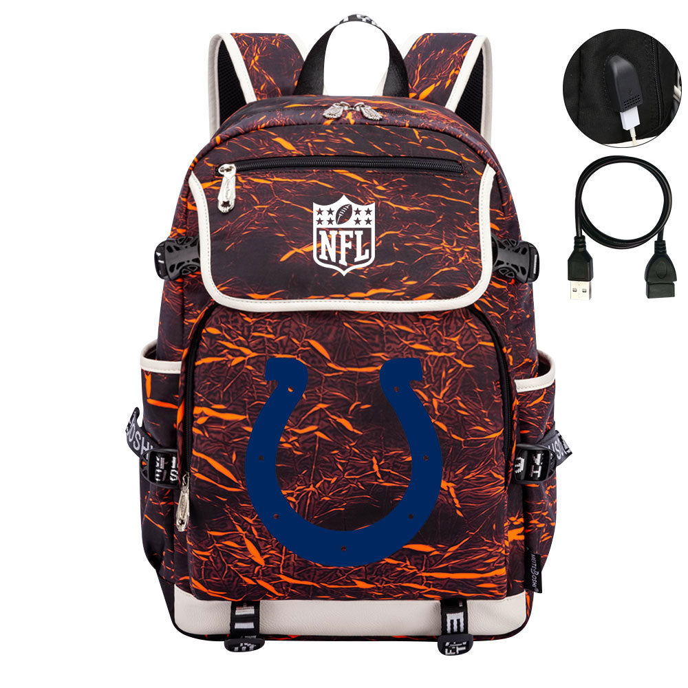 Indianapolis Colts Hockey League Backpack School Notebook Travel Bag