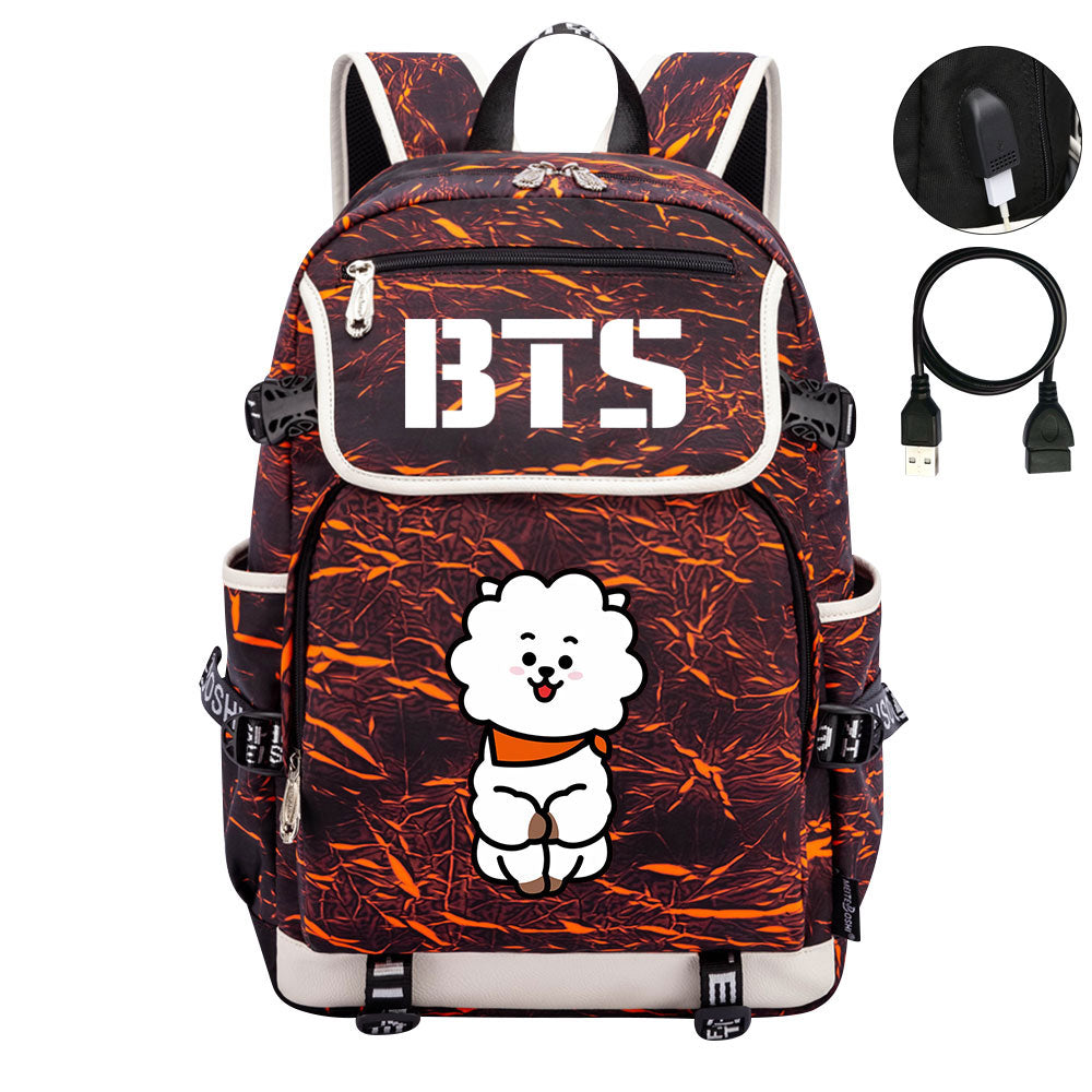 BTS RJ Backpack School Notebook Travel Bags