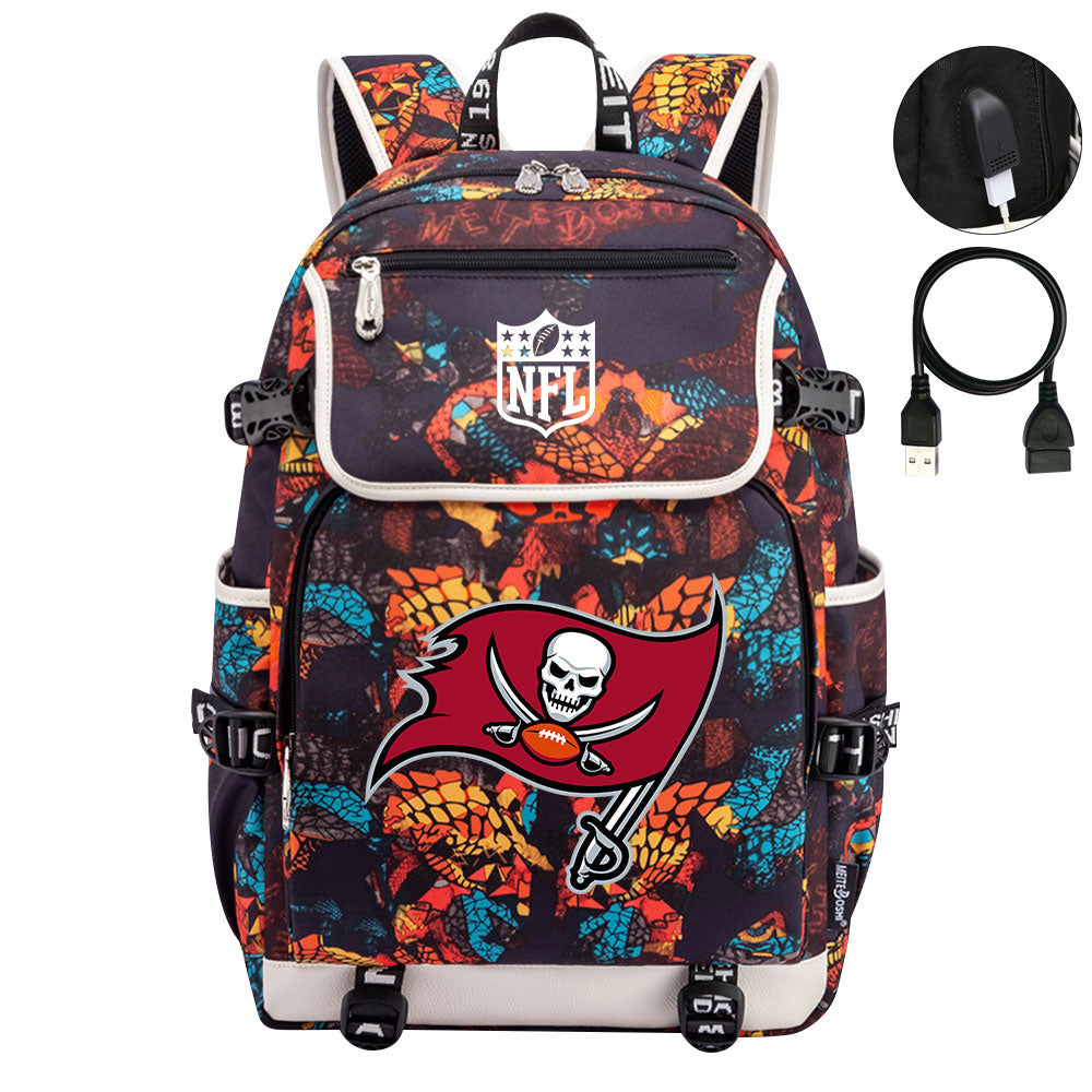 Tampa Bay Buccaneers Football Rugby Backpack School Notebook Travel Bags