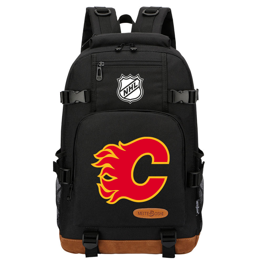 Calgary Flames Hockey League Waterproof Backpack School Notebook Travel Bag