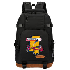 Mississippi Braves Waterproof Backpack School Notebook Travel Bag