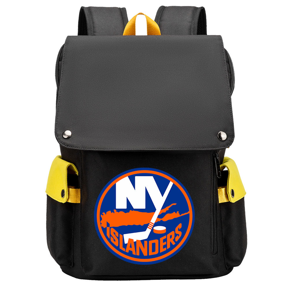 New York Islanders Hockey Team School Backpack Oxford Laptop Bag