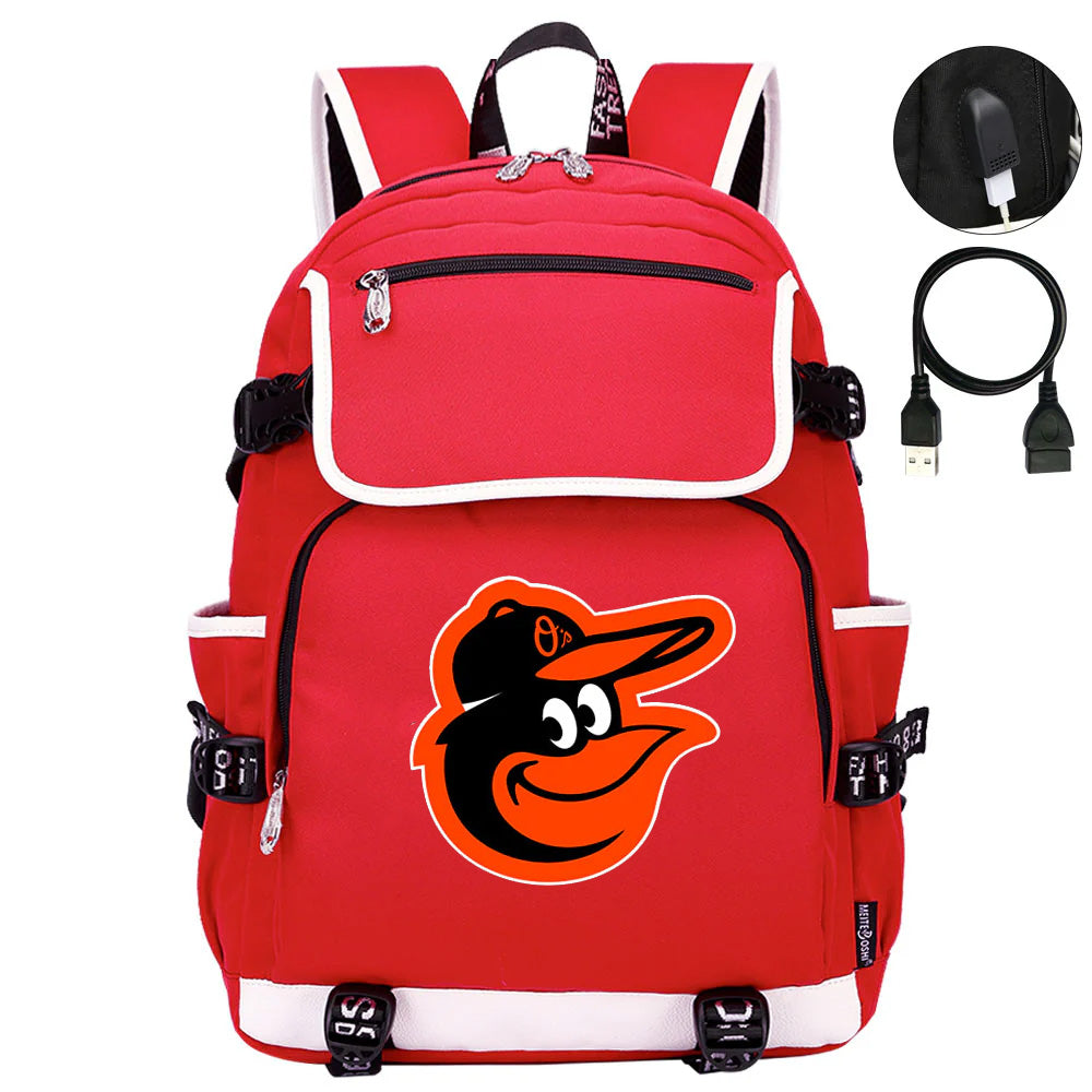 Baltimore Orioles Backpack School Notebook Travel Bags