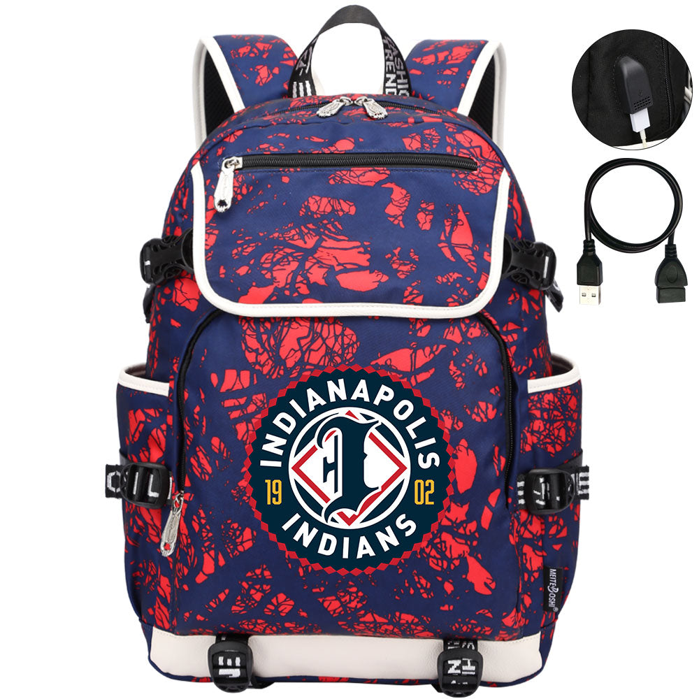 Indianapolis Indians Backpack School Notebook Travel Bags