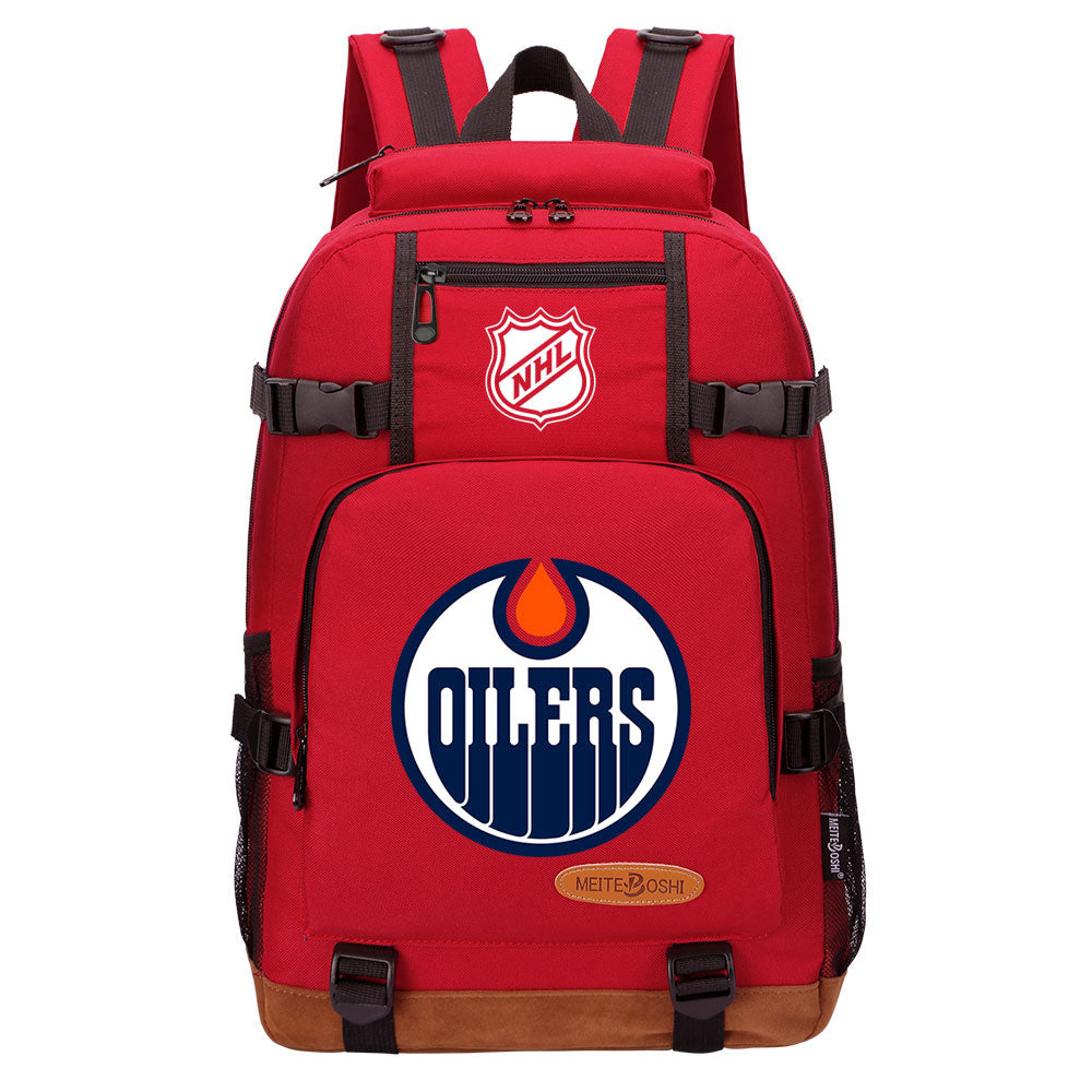 Edmonton Oilers Hockey League  Waterproof Backpack School Notebook Travel Bag